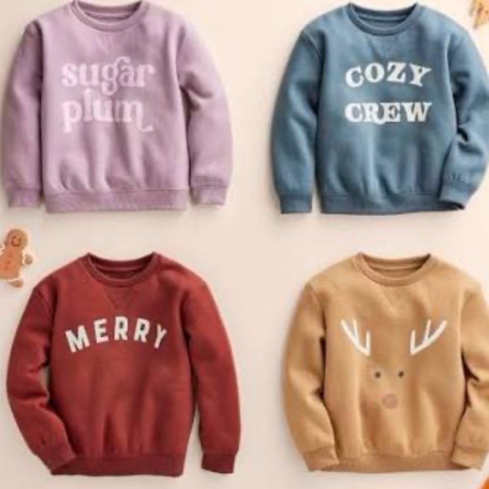 👶🏻NWOT ‘Merry’ crewneck sweatshirt 3 months Little Co.